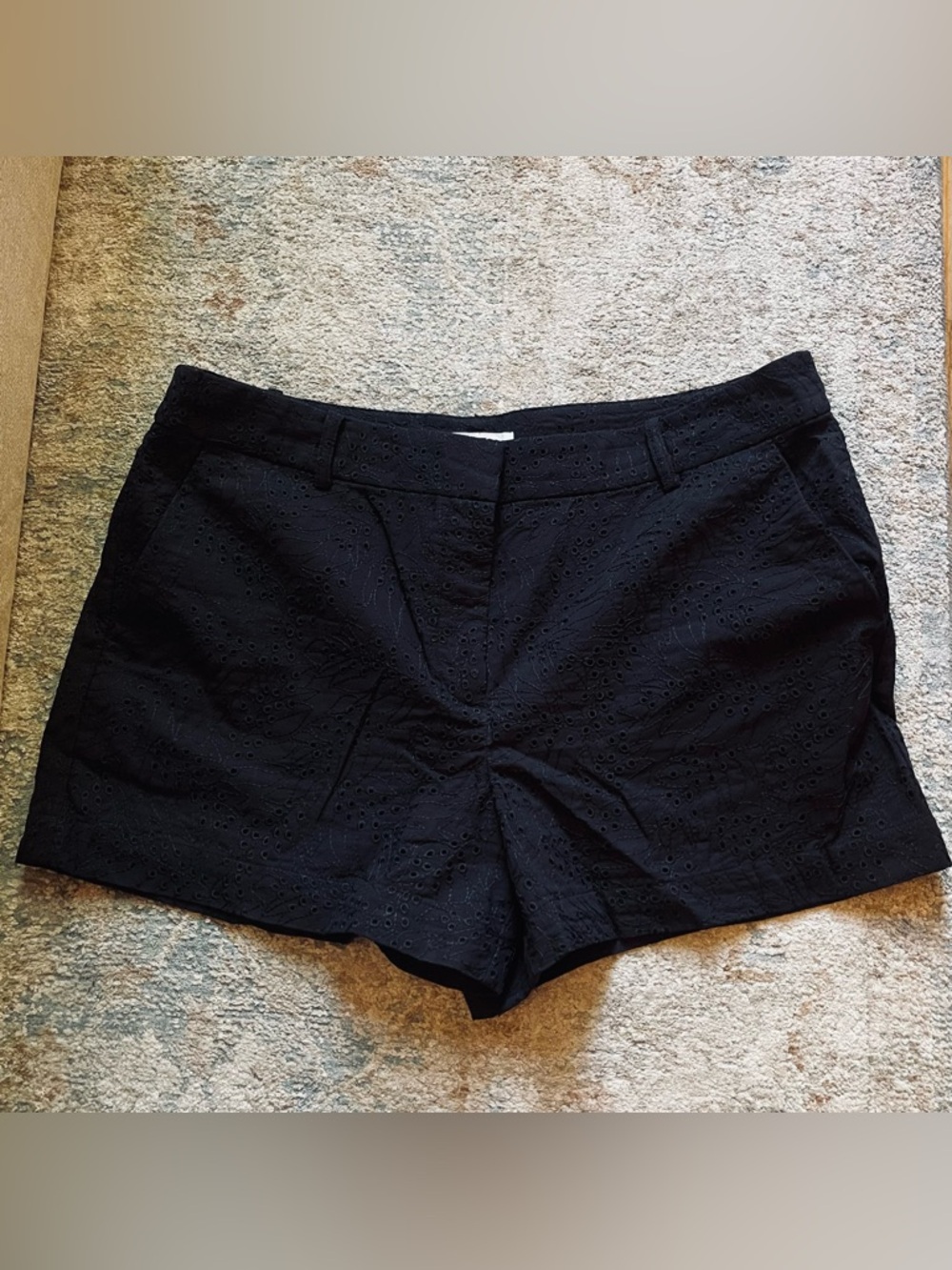 Black Women's Eyelet Shorts by LOFT